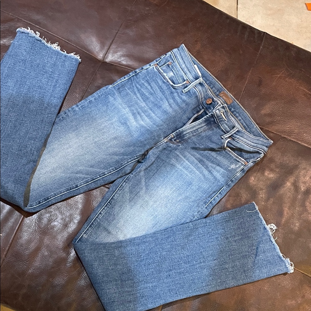 MOTHER Blue Skinny Stretch Denim 28